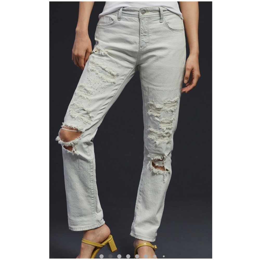 Anthropologie Pilcro Mid-Rise Slim Boyfriend Jeans Ocean Studio Wash Size 27